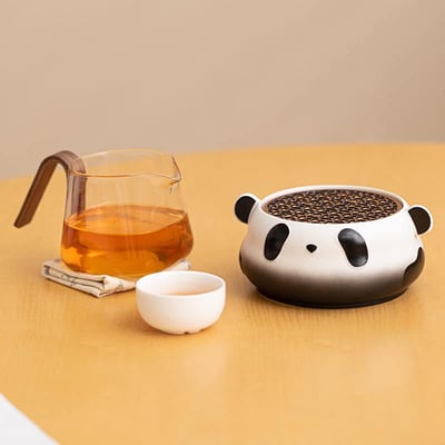 熊貓造型陶瓷蠟燭溫茶爐2