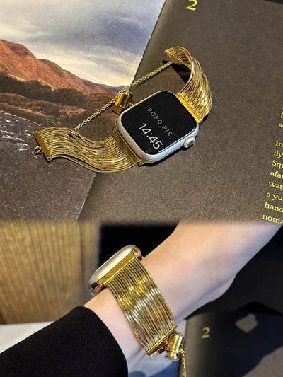 流蘇設計感金屬蘋果錶帶7