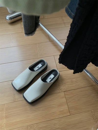 韓系半跟方頭穆勒鞋9