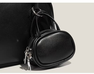 日系小眾．復古波士頓手提包 附迷你可愛小包   通勤休閒百搭款4