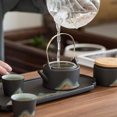 日式遠山精緻提梁壺禮品茶具套裝4