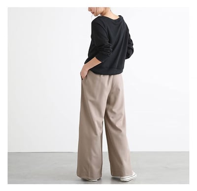 日單垂感溫柔風直筒鬆緊長褲   現貨免運6