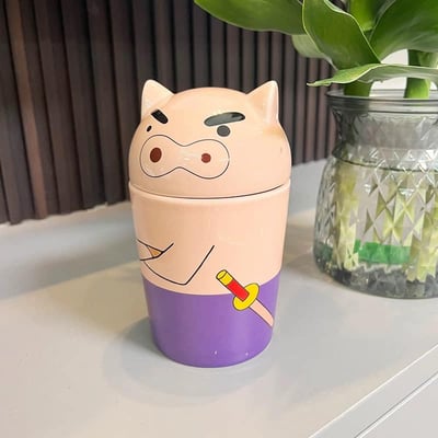 肥嘟嘟左衛門可愛帶蓋陶瓷咖啡杯4