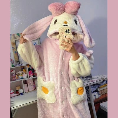 冬季美樂蒂造型保暖睡袍家居服   現貨L號一件2