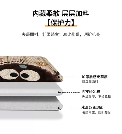 灰塵精靈 小煤球插畫風多功能旅行電腦包12