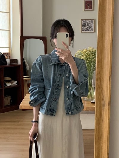 簡約個性風牛仔外套2