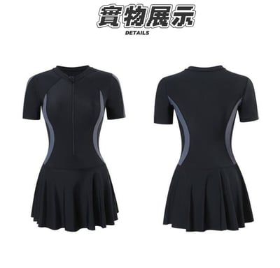 高級感連身顯瘦泳裝 加贈泳帽泳鏡版6