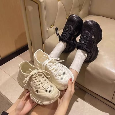 夏季新款增高EVA休閒款運動風洞洞鞋2