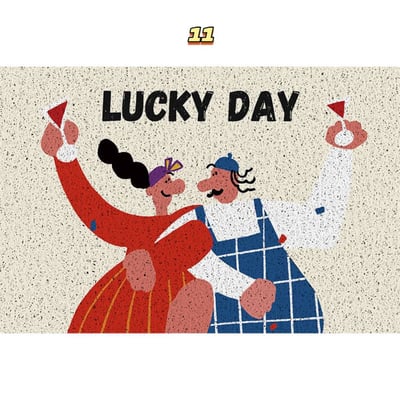 可愛小情侶家用入戶門墊進門絲圈地墊11