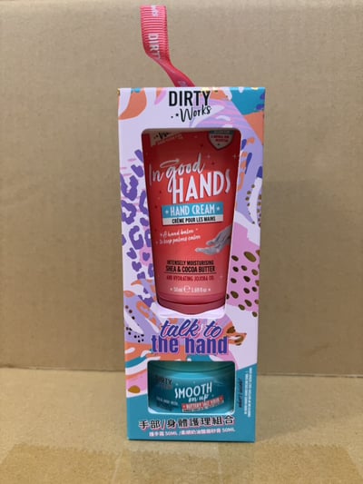 英國進口🇬🇧 Dirty Works   手部＆身體雙重護理禮盒 護手霜 50ml＋身體磨砂膏 50ml｜2件組5