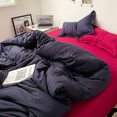 小紅書推薦款多款 時尚拼色四件床包組2