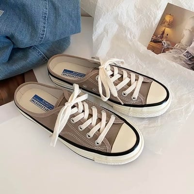 就是很愛這個帆布的隨性情侶懶人鞋  現貨黃色白色粉色10