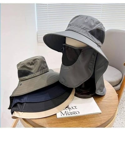 男士速乾防曬可拆卸面罩漁夫帽   超強漁夫帽 現貨特價7