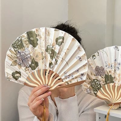 古風貝殼摺扇 漢服隨身便攜涼扇兩把組8