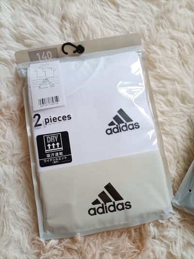 日本直送 兒童中大童愛迪達adidas快乾上衣組3