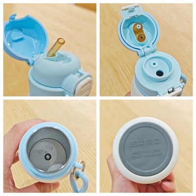 可愛萌寵保溫杯吸管直飲兩用設計9