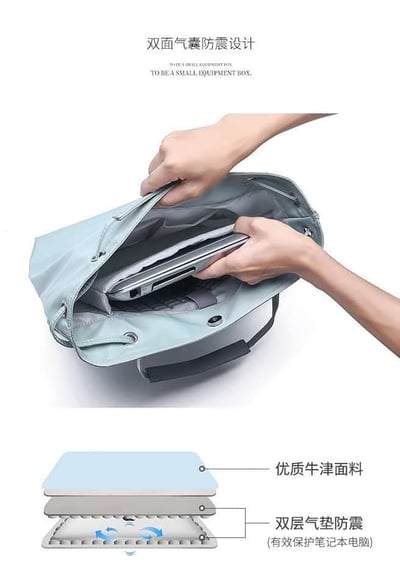 簡約百搭大容量防震防潑水電腦包11