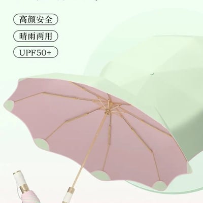 女生友好   節節收自動傘  圓角護兒童防刮傷  加厚彩膠強效防曬雨傘3