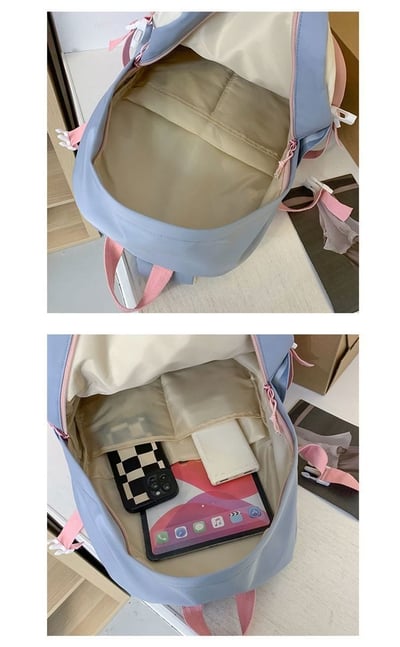 拼色系列 防潑水中小學生書包加補習袋15