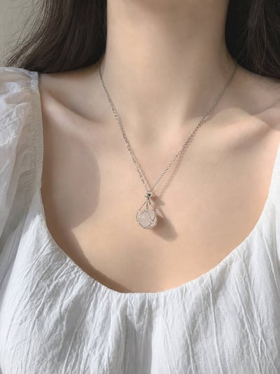 粉水晶球陪伴項鍊2
