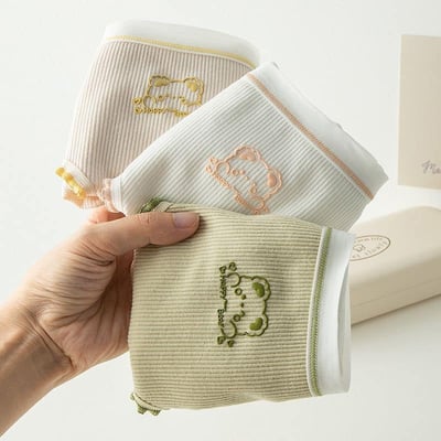 小熊舒適腰圍中大女童三角內褲組2