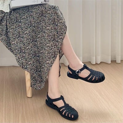 日本熱賣晴雨兩用編織涼鞋雨鞋親子鞋 小孩款  棕色16公分5