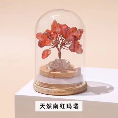 招財迎好運迷你許願瓶 防塵水晶樹2