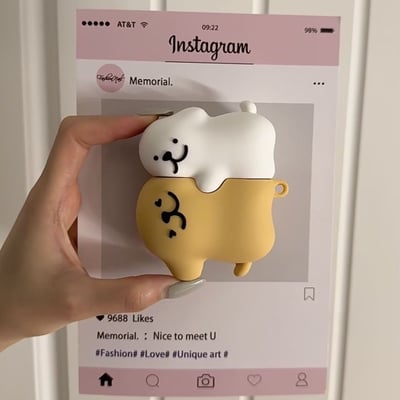 好像有點太可愛 貼貼小狗 air pods耳機套1