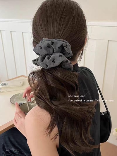 氣質韓系高級感方巾大腸髮圈5