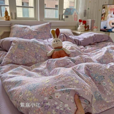 專屬花卉系列四款 水洗紗床包四件組3