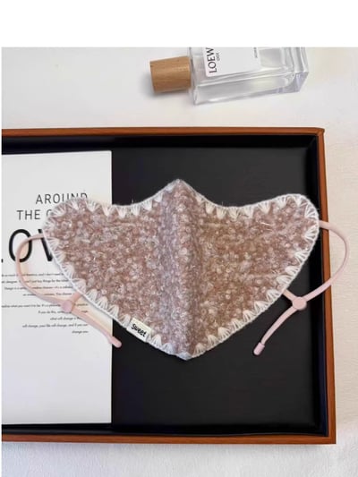 秋冬毛呢保暖口罩 雙層保暖防風面罩 2入組4