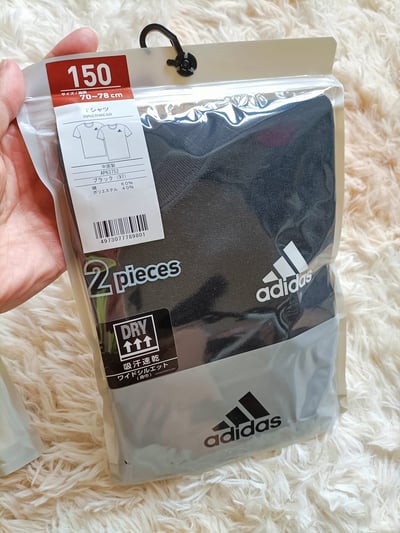 日本直送 兒童中大童愛迪達adidas快乾上衣組2