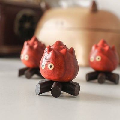 火苗卡西木質擺件 療癒系小火靈點亮你的角落1