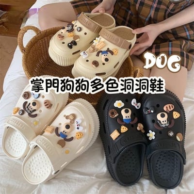 洞洞鞋 可愛新色系增高厚底拖鞋 掌門狗狗鞋扣款1