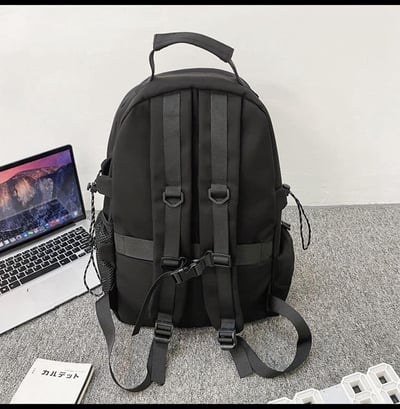 超大容量防潑水多格層雙肩包8