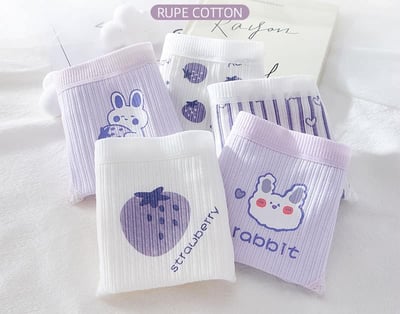 純棉女童紫色系三角內褲1