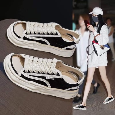 夏季帆布露趾溶解厚底涼鞋  36現貨免運1