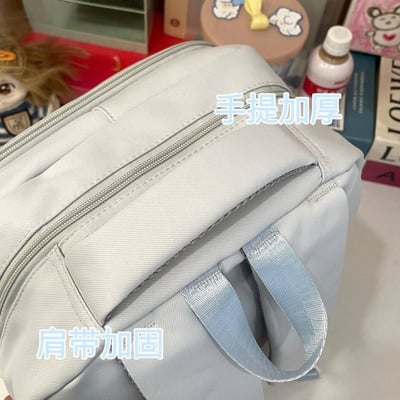 日系ins大容量多隔層雙肩包書包背包8