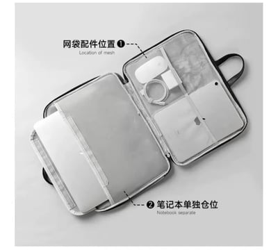 呆萌白白狗綠色系多功能旅行電腦包8