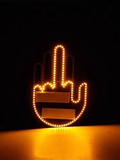 車用家用辦公用 手掌手勢LED裝飾燈5
