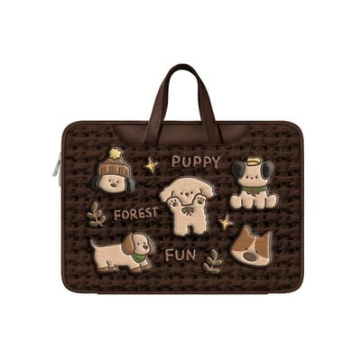 暖棕小狗兒 可愛小狗棕色多功能旅行電腦包4