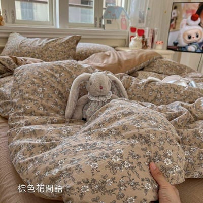 專屬花卉系列四款 水洗紗床包四件組4
