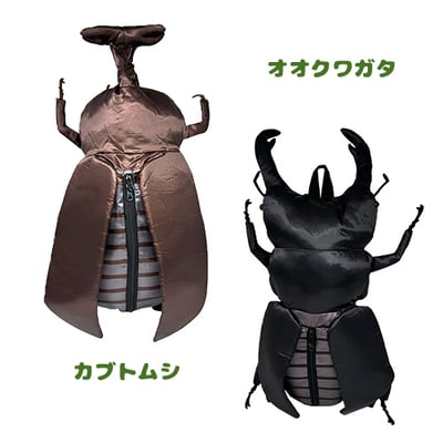 日本直送  超逼真昆蟲背包   甲蟲咖啡色現貨2
