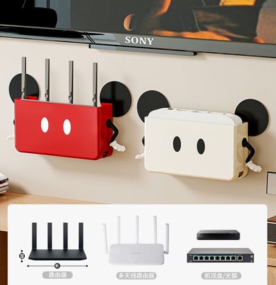 創意路由器收納盒｜壁掛式WiFi/光纖/電視盒遮線神器6