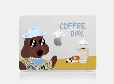 Coffee day放假臘腸狗MAC蘋果筆電保護殼2