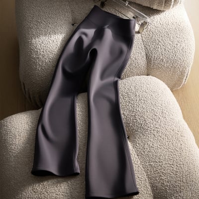 韓系雲朵感加絨喇叭褲2