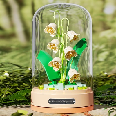 JAKI佳奇積木永生花音樂盒  幸福來信2