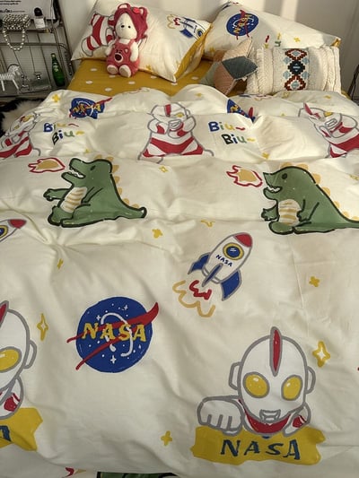 春季奧特曼恐龍 布床包被套組合  4件雙人件套4