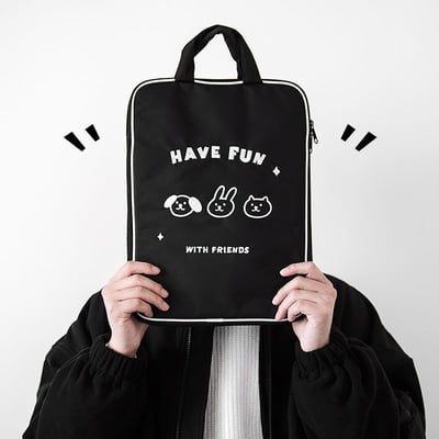 黑白插畫風平板包9-11吋適用  iPad平板保護包1