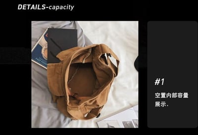 工裝風肩斜帆布大背包9